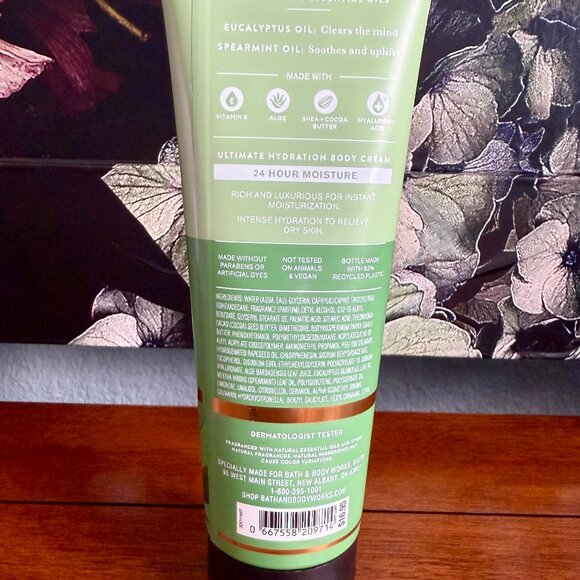 NEW Aromatherapy Eucalyptus+Spearmint Stress Relief Body Cream Bath & Body Works - Picture 2 of 3